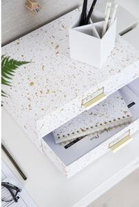 Birger aranyszínű-fehér doboz 2 fiókkal - Bigso Box of Sweden