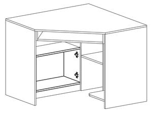 LORENTO L11 sarok íróasztal - fehér