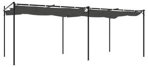 VidaXL antracitszürke pergola behúzható tetővel 589 x 292 x 230 cm