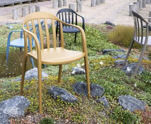 Portio kerti szék, okkersárga
