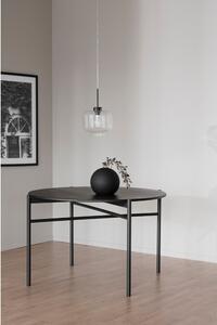 Skye fekete étkezőasztal tölgyfa dekorral, ø 120 cm - Rowico