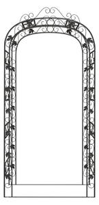 VidaXL fekete acél kerti boltív 116 x 45 x 240 cm