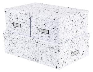 Inge 3 db-os fekete-fehér tárolódoboz szett - Bigso Box of Sweden