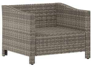 VidaXL szürke polyrattan kerti fotel párnával