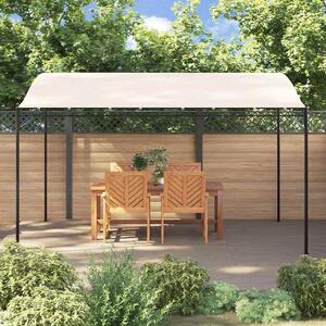 VidaXL krémszínű szövet és acél pavilon 4 x 3 m 180 g/m²
