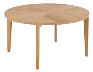 Dohányzóasztal Oakland 969 Tölgy, 42cm, Természetes fa furnér, Közepes sűrűségű farostlemez, Kerek