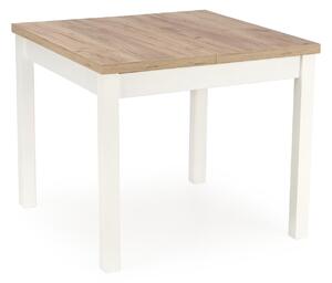 Asztal Houston 1562 Craft tölgy, Fehér, 77x90x90cm, Hosszabbíthatóság, Közepes sűrűségű farostlemez, Laminált forgácslap