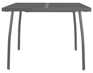 VidaXL antracitszürke acélhálós kerti asztal 100 x 100 x 72 cm