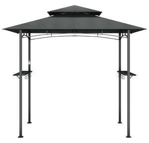 VidaXL antracit acél grillező pavilon oldalsó polcokkal 240x150x243 cm