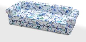 Háromszemélyes kanapé Bernadette (kék + fehér). 1031753