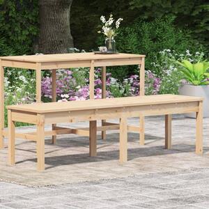 VidaXL 2 személyes tömör fenyőfa kerti pad 159,5x44x45 cm
