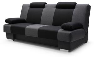 Háromszemélyes kanapé Adrian (sötétszürke + fekete). 1031769