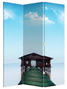 Paraván - Ház a tengeren (126x170 cm)