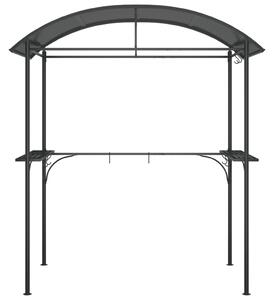 VidaXL antracit acél grillező pavilon oldalsó polcokkal 220x115x230 cm