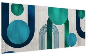 Kép - Vonalak és kör alakzatok (120x50 cm)