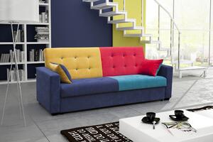 Kétszemélyes kanapé Bebe (kék + sárga + piros). 1031772