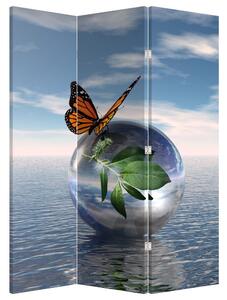 Paraván - Pillangó az üveggolyón (126x170 cm)