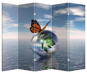 Paraván - Pillangó az üveggolyón (225x180 cm)