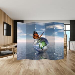 Paraván - Pillangó az üveggolyón (210x170 cm)