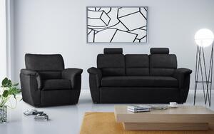 Háromszemélyes kanapé Dina (fekete). 1031799