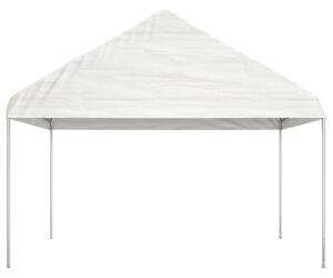 VidaXL fehér polietilén pavilon tetővel 4,08 x 2,23 x 3,22 m
