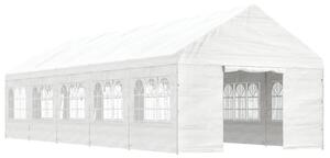 VidaXL fehér polietilén pavilon tetővel 11,15 x 4,08 x 3,22 m