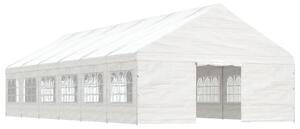 VidaXL fehér polietilén pavilon tetővel 13,38 x 5,88 x 3,75 m