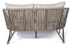 Indonesia kerti bútor szett kétszemélyes kanapéval és Loris asztallal, ø 60 cm - Bonami Selection