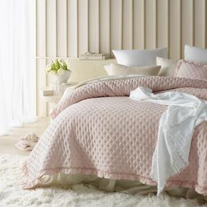 Molly Világos rózsaszín fodros ágytakaró 240 x 260 cm