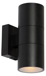 Modern kültéri fali lámpa fekete 2 fényes AR70 IP44 - Duo