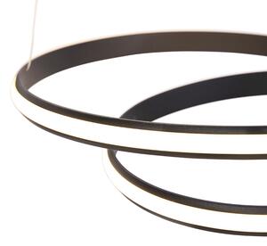 Design függőlámpa fekete 55 cm LED-del - Rowan