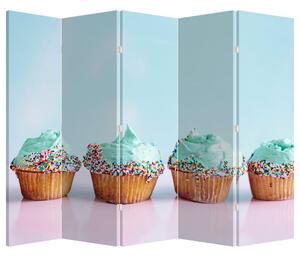 Paraván - Cupcakes (225x180 cm)
