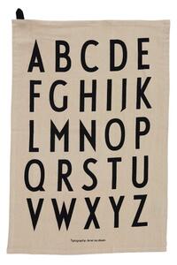 Alphabet bézs pamut törölköző, 40 x 60 cm - Design Letters