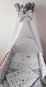 4 részes baba és gyermek ágynemű garnitúra gray star csillagfüzér