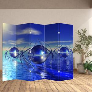 Paraván - Absztrakció - víz (210x170 cm)