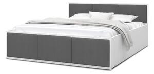 GL DOLLY kárpitozott ágy ágyneműtartóval 120x200 - fehér/grafit