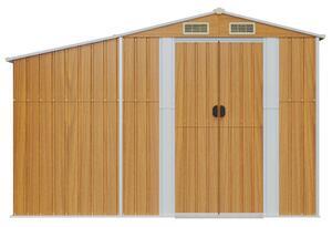 VidaXL barna horganyzott acél kerti fészer 277x93x179 cm