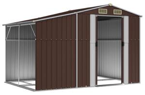 VidaXL barna horganyzott acél kerti fészer 277 x 192,5 x 179 cm