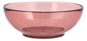 Kusintha rózsaszín üveg salátás tál, ø 24 cm - Bitz