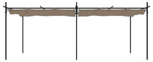 VidaXL tópszínű pergola behúzható tetővel 589 x 292 x 230 cm
