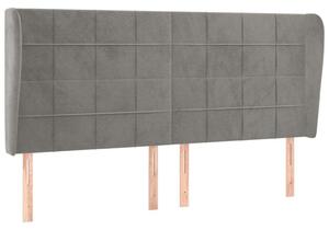 VidaXL Bársony Fejtámla Szárnyakkal - 163x118/128cm