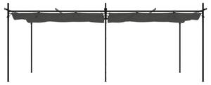 VidaXL antracitszürke pergola behúzható tetővel 589 x 292 x 230 cm