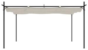 VidaXL krémszínű pergola behúzható tetővel 395 x 292 x 230 cm
