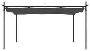 VidaXL antracitszürke pergola behúzható tetővel 395 x 292 x 230 cm