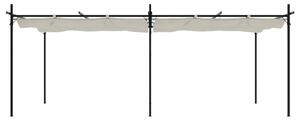 VidaXL krémszínű pergola behúzható tetővel 589 x 292 x 230 cm