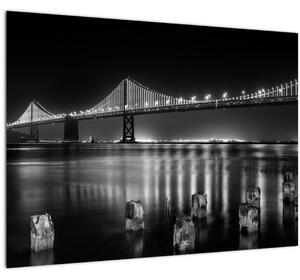 Kép - Fekete-fehér híd (70x50 cm)