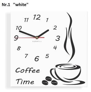 Konyhai falióra Coffee Time Fehér