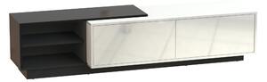 TV asztal/szekrény Sygalla II (fekete + fehér + fényes fehér). 1025784