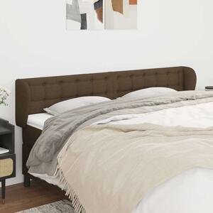 VidaXL Fejtámla - Szövet - Sötétbarna - 163x23x78/88 cm