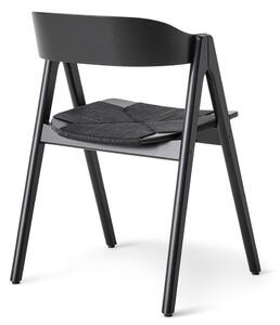 Mette fekete bükkfa étkezőszék fekete rattan ülőfelülettel - Findahl by Hammel